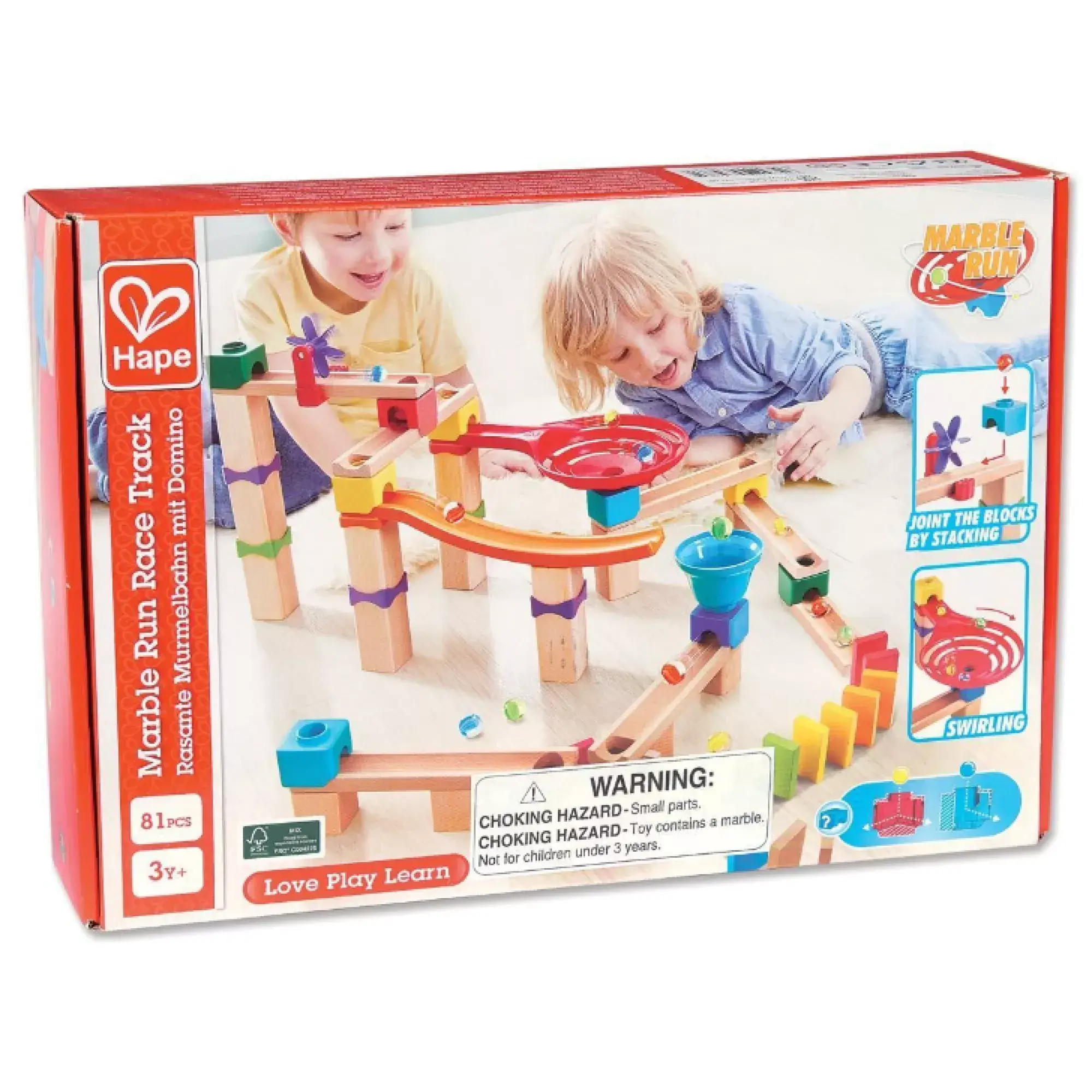safe and non-toxic wooden toys that parents can trust                   Hape Marble Run Racetrack