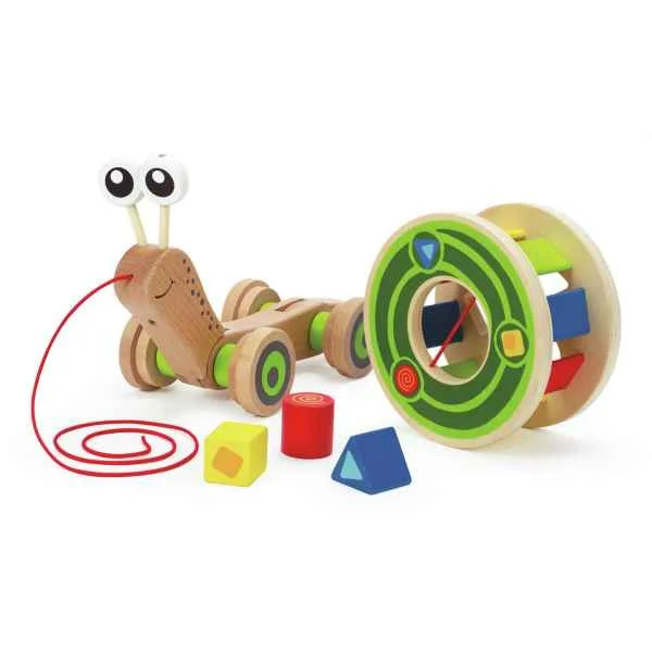enchanting wooden toys that create lasting memories                   Hape Walk-A-Long Snail