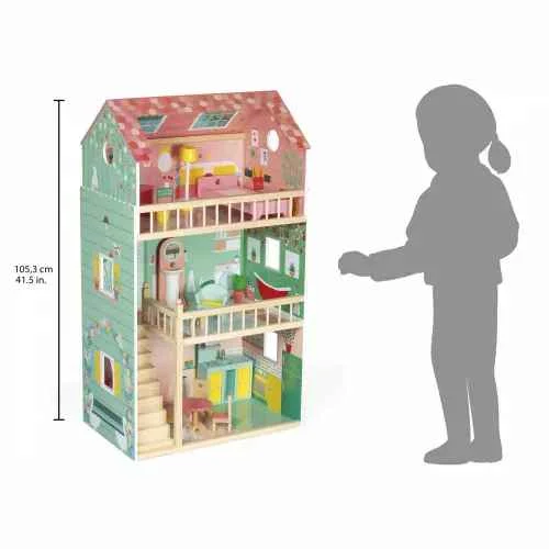 sturdy and long-lasting wooden toys for active play Happy Day Doll's House (wood) Janod sturdy and long-lasting wooden toys for active play Happy Day Doll's House (wood) Janod