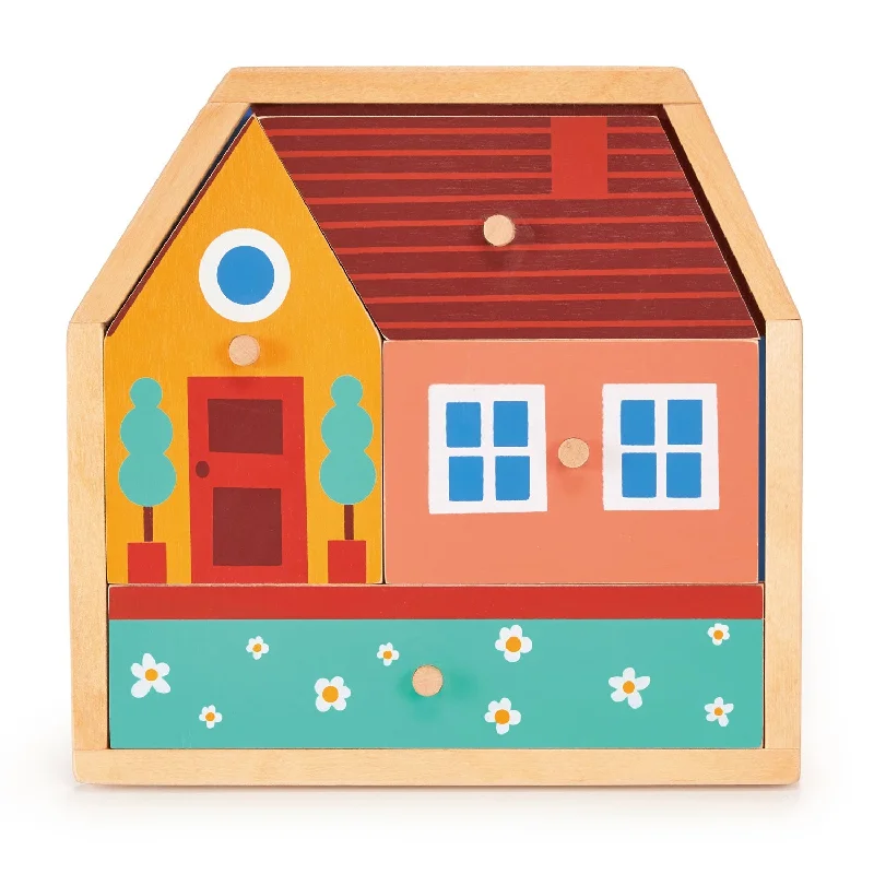 delightful wooden toys for children                   House Puzzle