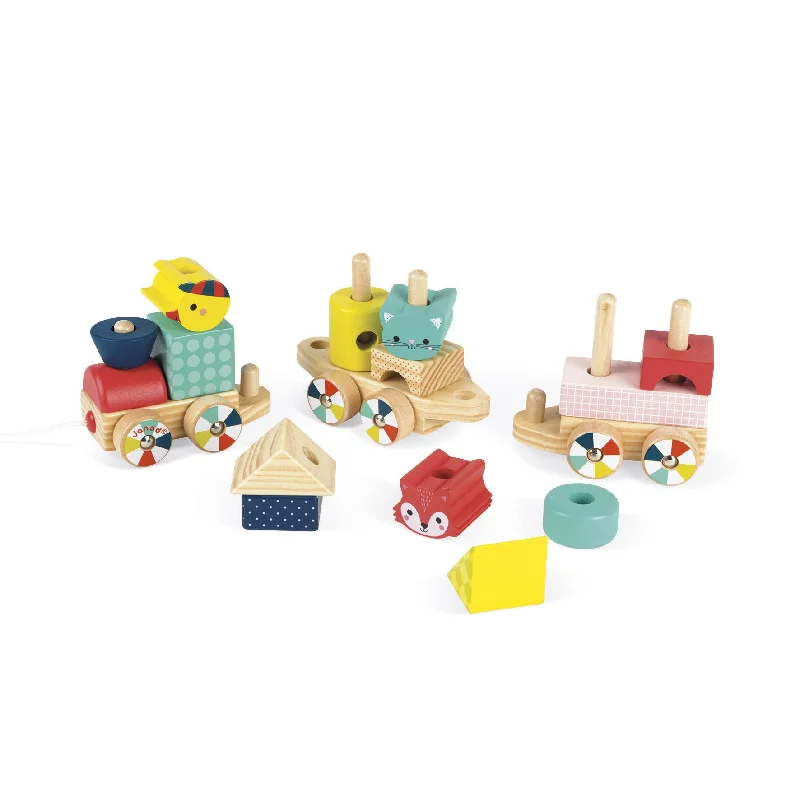 beautifully detailed wooden toys                  Janod Baby Forest Train