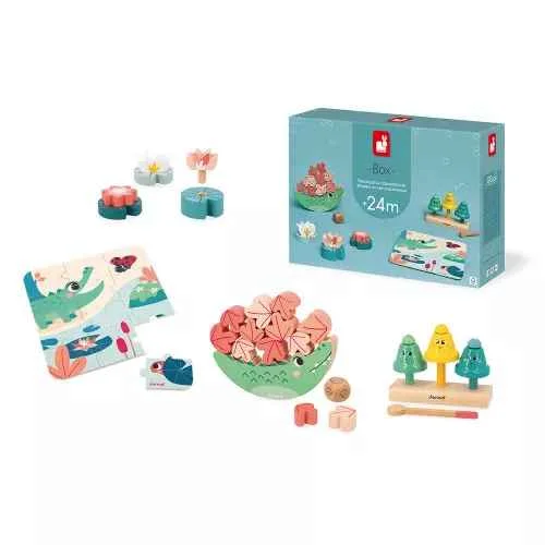 naturally finished and non-toxic wooden toys                   Play Kit Box - 24 months