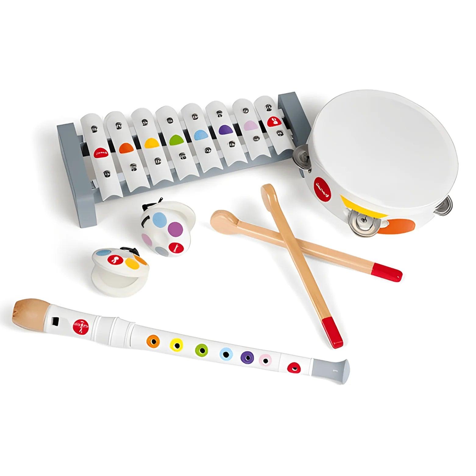 enchanting wooden toys that spark imagination                   Janod Confetti Wooden Musical Set