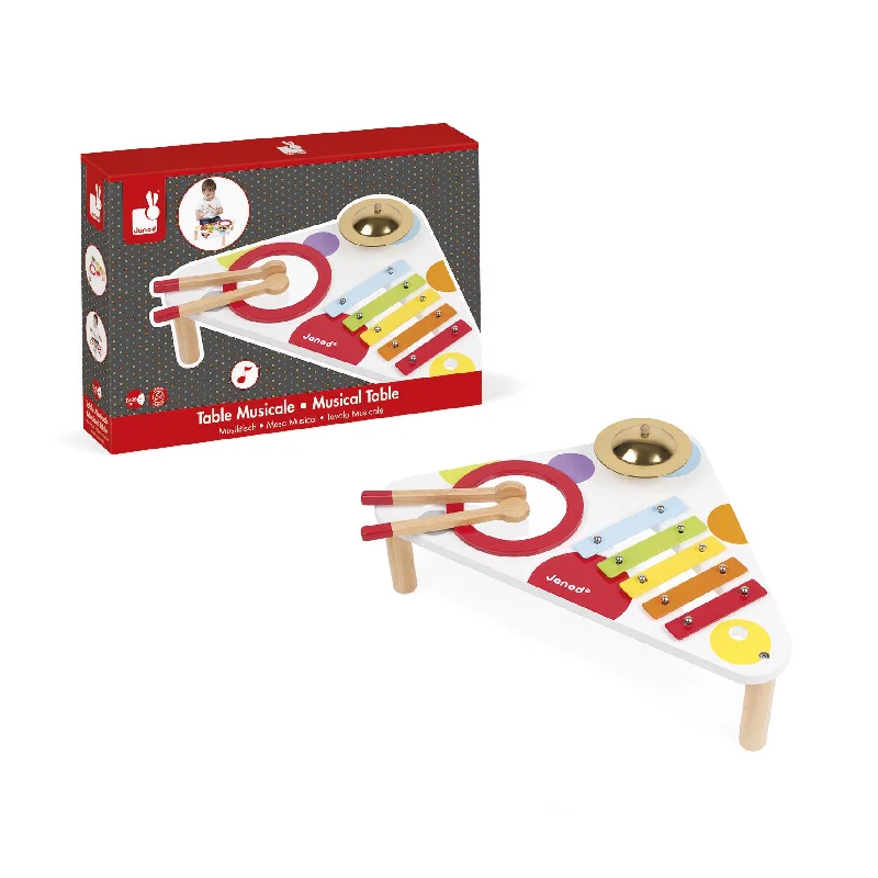 environmentally conscious wooden toys                 Janod Confetti Musical Table