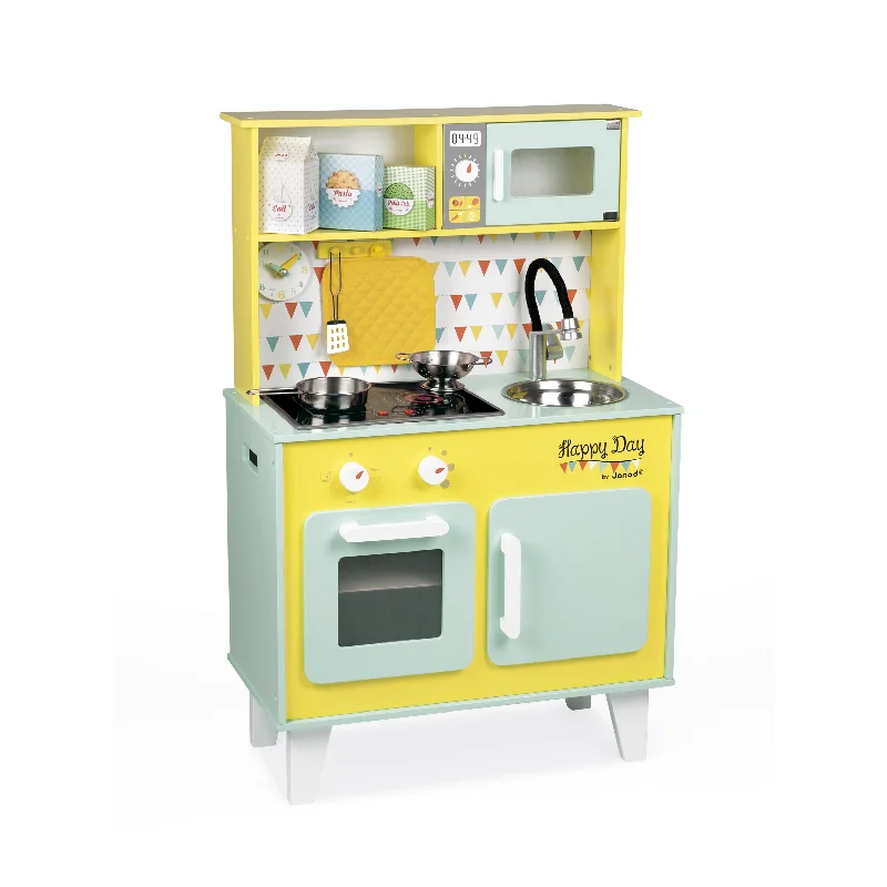 functional wooden toys               Janod Cuisine Happy Day Big-Cooker