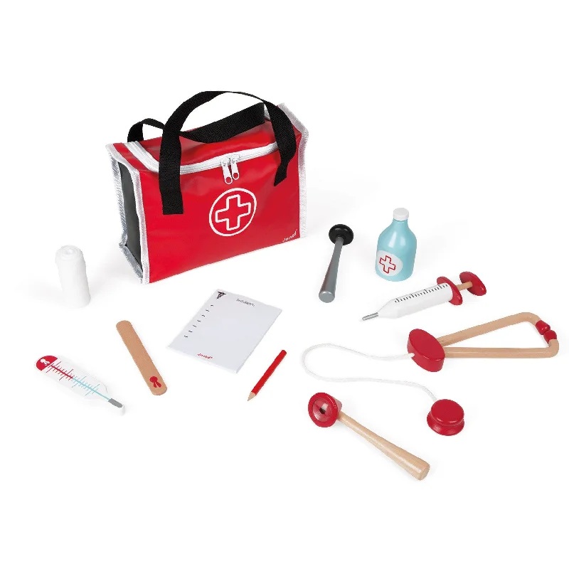 handcrafted wooden toys                  Janod Doctor's Suitcase