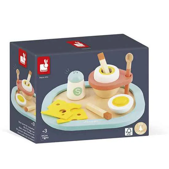 charming wooden toys                   Janod Food Play Set My First Egg Cup +3 yrs