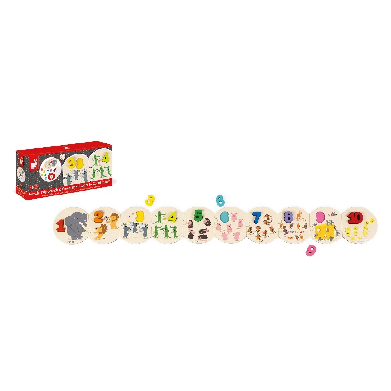 tactile wooden toys                   Janod I Learn To Count Puzzle