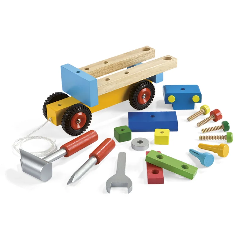 safe and appropriate wooden toys for young children                   Janod Original DIY Truck