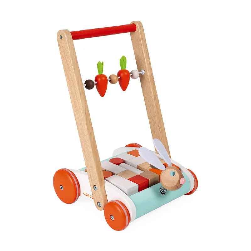 robust and durable wooden toys that withstand the test of time Janod Rabbit Block Cart robust and durable wooden toys that withstand the test of time Janod Rabbit Block Cart