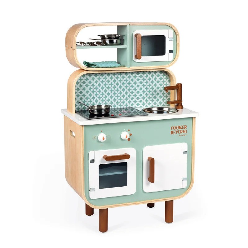 vibrant and colorful wooden toys for toddlers                   Janod Reverso Big Cooker