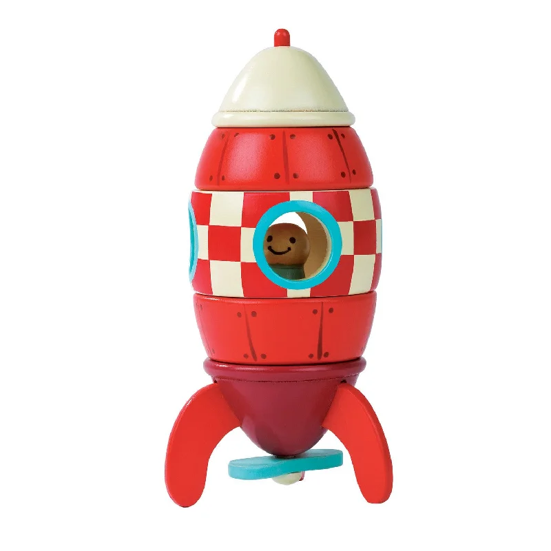 detailed and intricate wooden toys                   Janod Small Rocket Magnetic Kit
