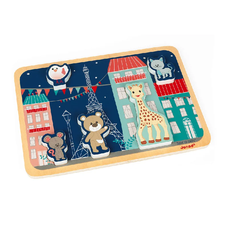 sturdy and durable wooden toys for rough play Janod Sophie la Girafe Chunky Puzzle - 5pcs sturdy and durable wooden toys for rough play Janod Sophie la Girafe Chunky Puzzle - 5pcs