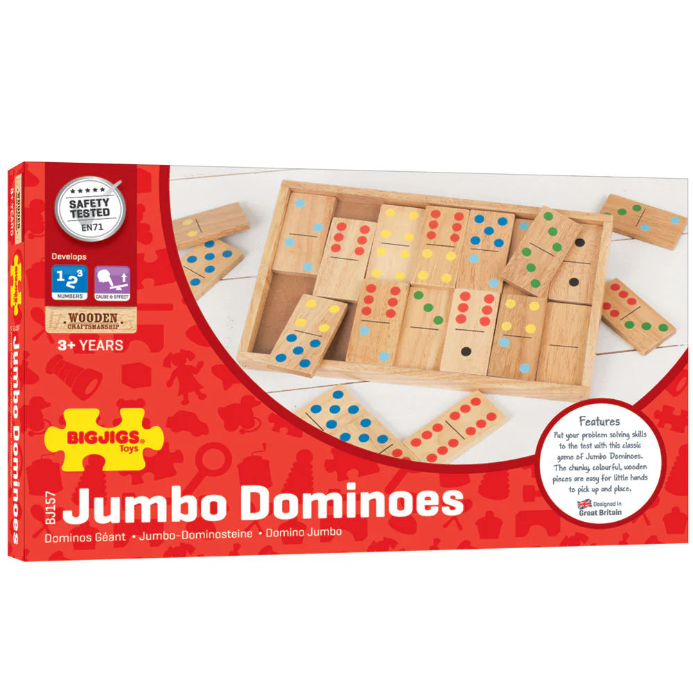 age-appropriate wooden toys                   Jumbo Dominoes