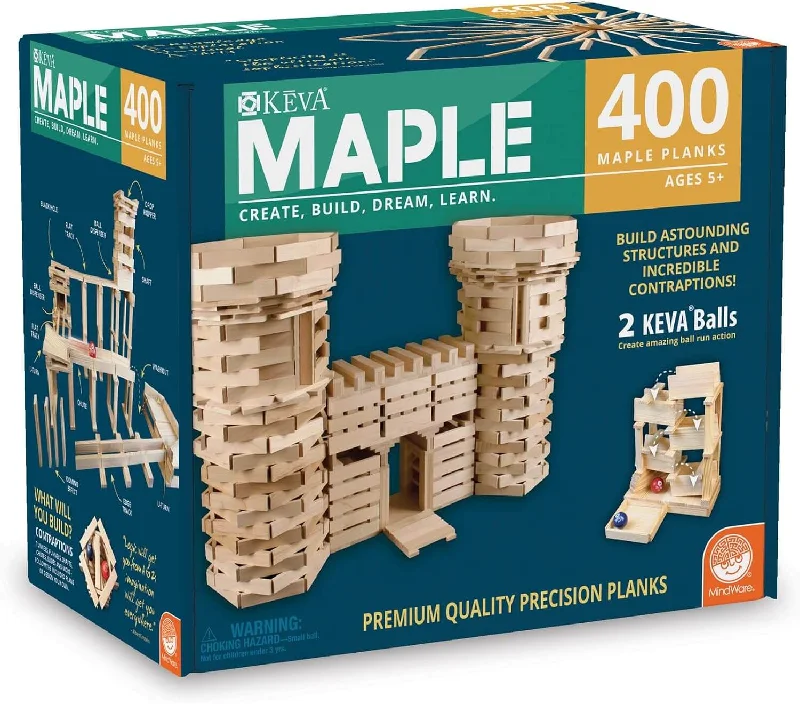 functional wooden toys               KEVA MAPLE 400 PLANKS