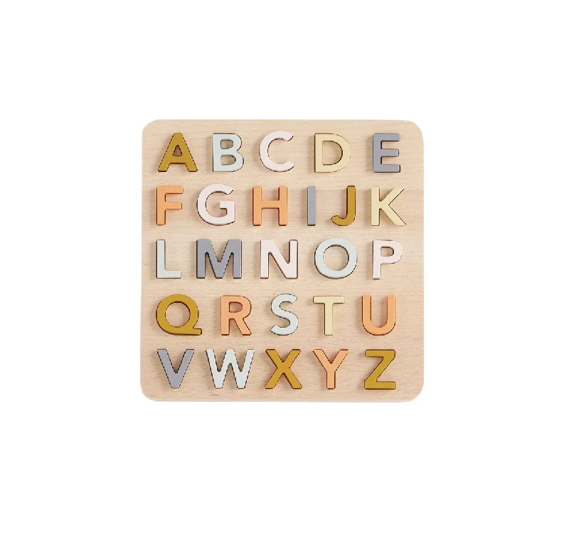 eco-conscious wooden toys                 Kids Concept Wooden Alphabet Puzzle