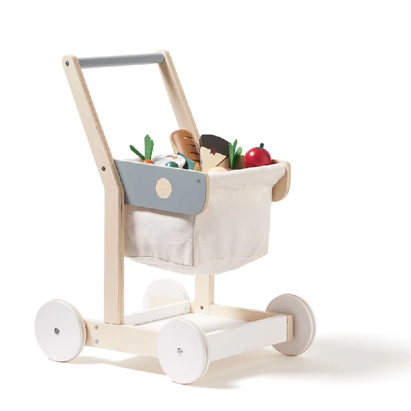 thoughtfully crafted and safe wooden toys                   Kids Concept Wooden Shopping Trolley