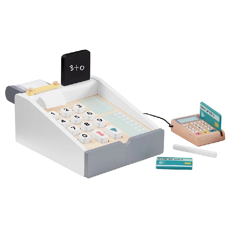 age-appropriate wooden toys                   Kids Concept Wooden Play Register - Grey
