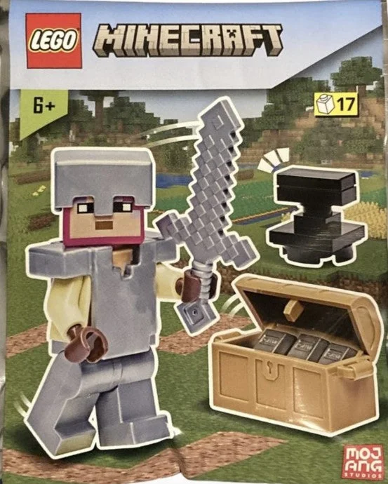 Thematically rich LEGO setsKnight Minifigure w/ Chest & Anvil - LEGO Minecraft Foil Pack Set (662309) Thematically rich LEGO setsKnight Minifigure w/ Chest & Anvil - LEGO Minecraft Foil Pack Set (662309)