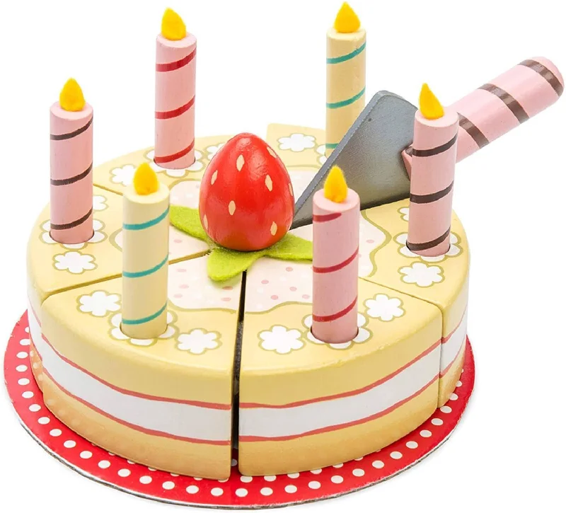 play-value packed wooden toys                   Le Toy Van  Childrens Wooden Honeybake Vanilla Birthday Cake