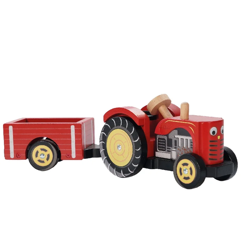robust and durable wooden toys that are built to last                   Le Toy Van Red Wooden Tractor