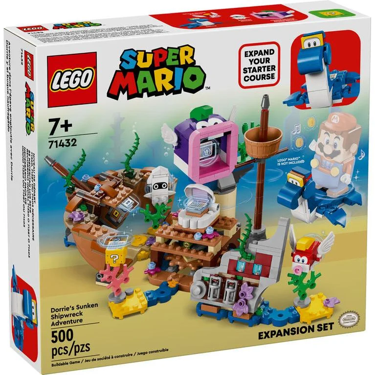 Offering endless possibilities LEGOLEGO Super Mario Dorrie's Sunken Shipwreck Adventure Expansion Set Offering endless possibilities LEGOLEGO Super Mario Dorrie's Sunken Shipwreck Adventure Expansion Set