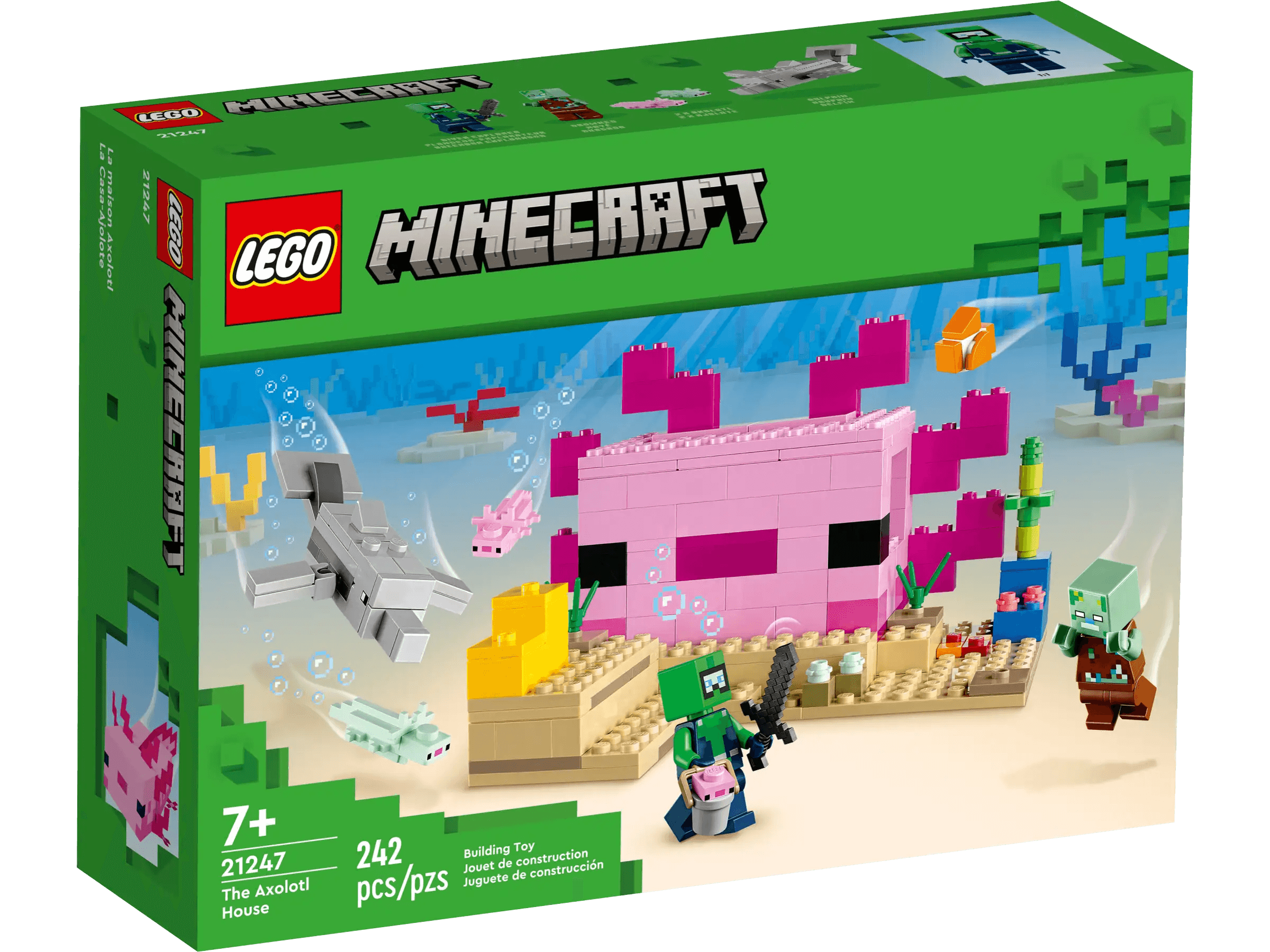 Offering endless possibilities LEGOLEGO 21247 MINECRAFT The Axolotl House