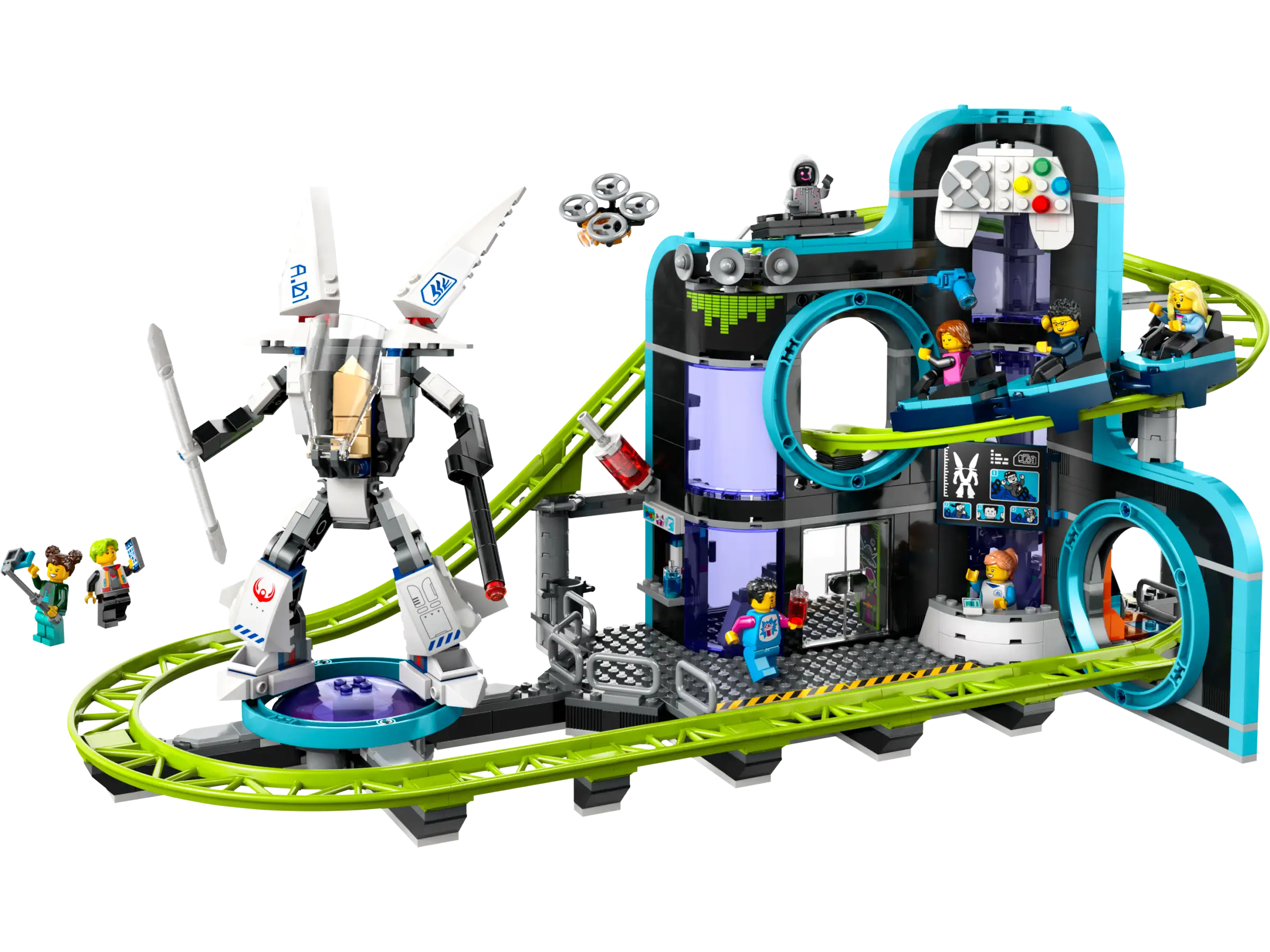 Stimulating and engaging LEGO playLEGO 60421 City Robot World Roller-Coaster Park