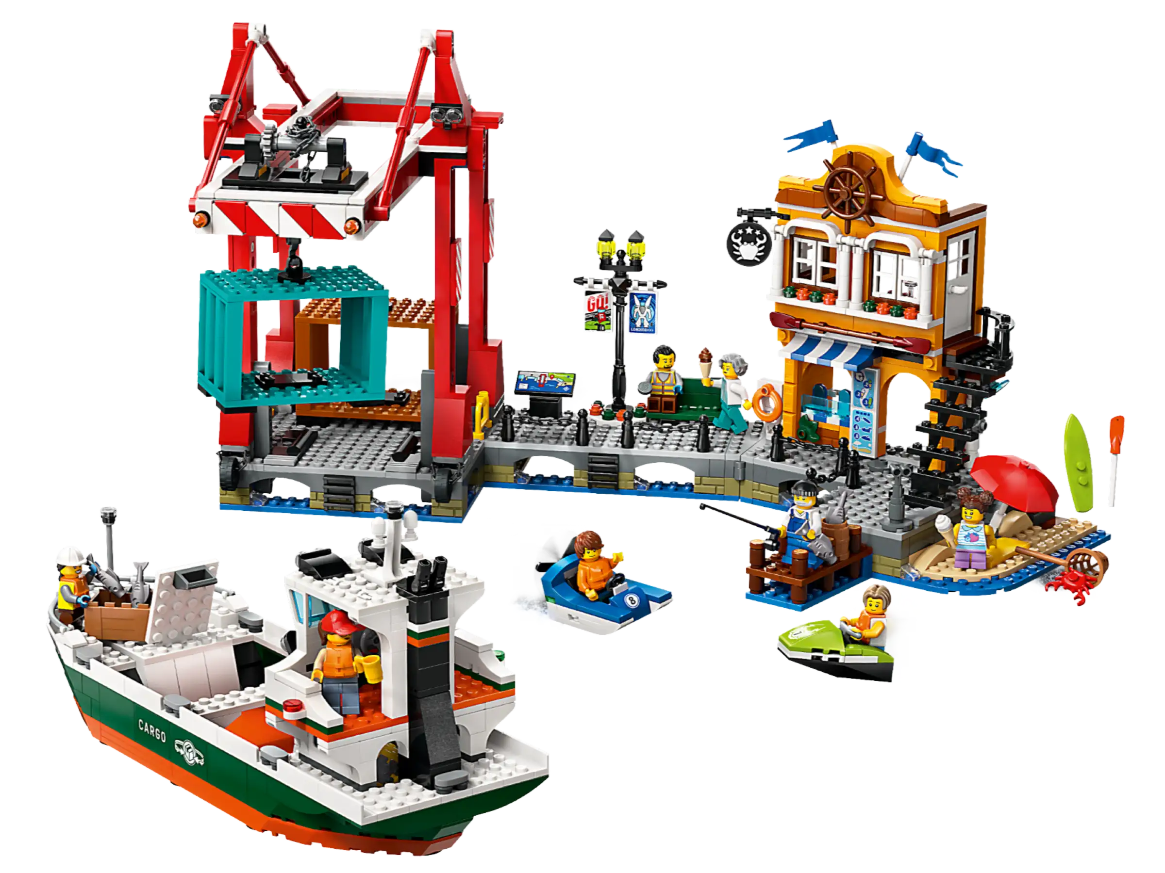 Gender-neutral LEGO toysLEGO 60422 City Seaside Harbor with Cargo Ship