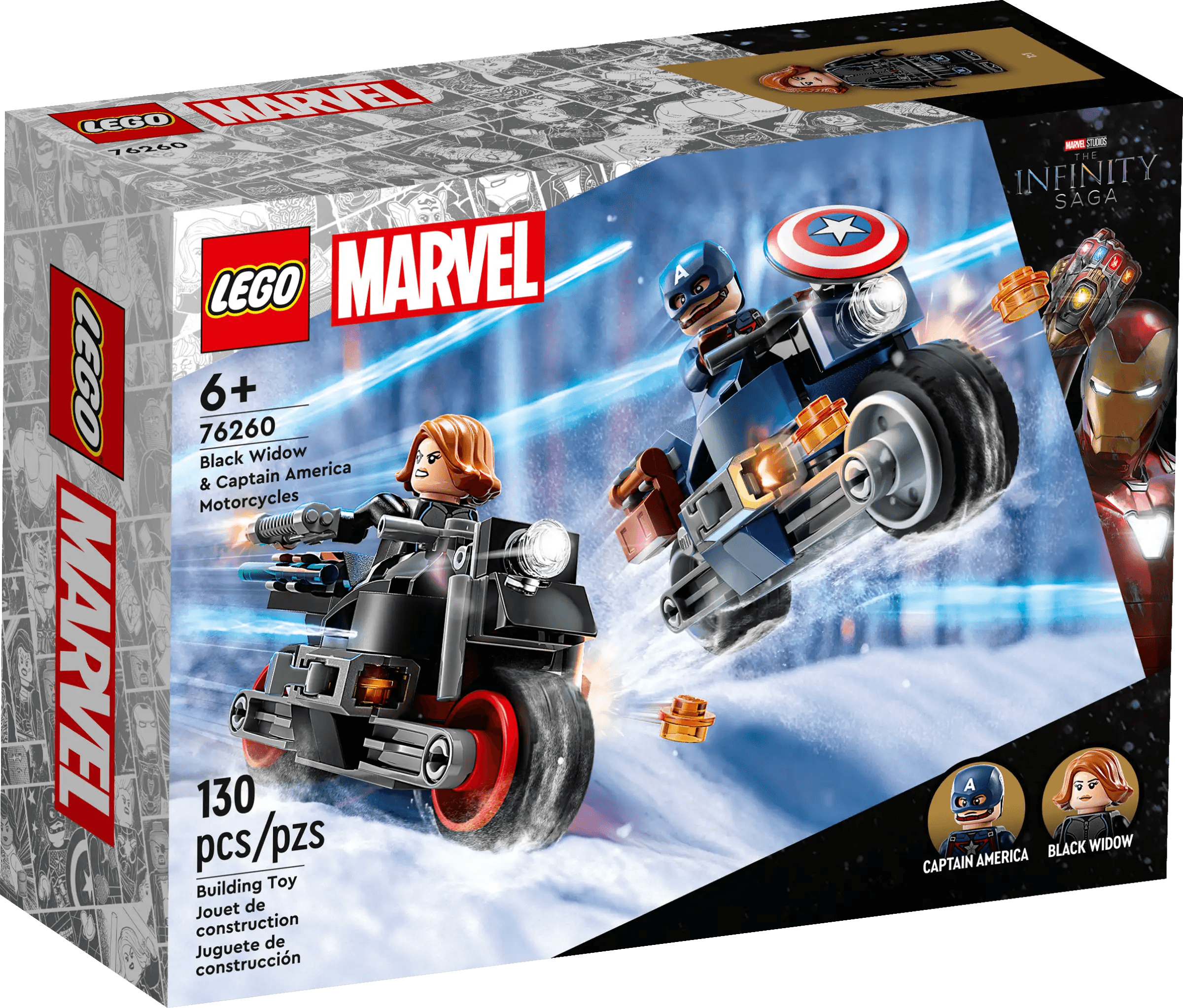 Intricately designed LEGOLEGO 76260 MARVEL Black Widow & Captain America Motorcycles Intricately designed LEGOLEGO 76260 MARVEL Black Widow & Captain America Motorcycles