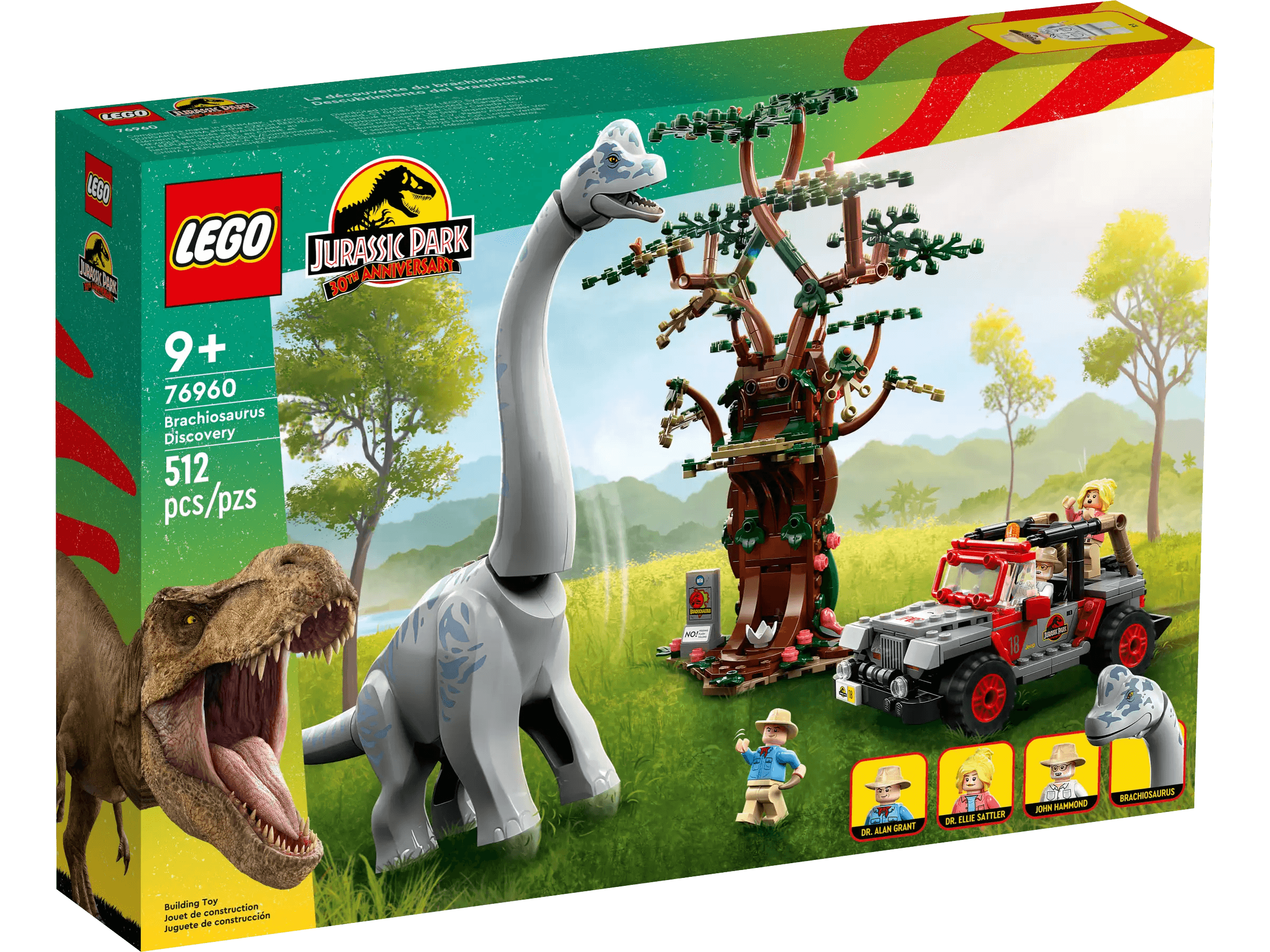 Iconic and recognizable LEGO charactersLEGO JURASSIC WORLD 76960 Jurassic Park Brachiosaurus Discovery
