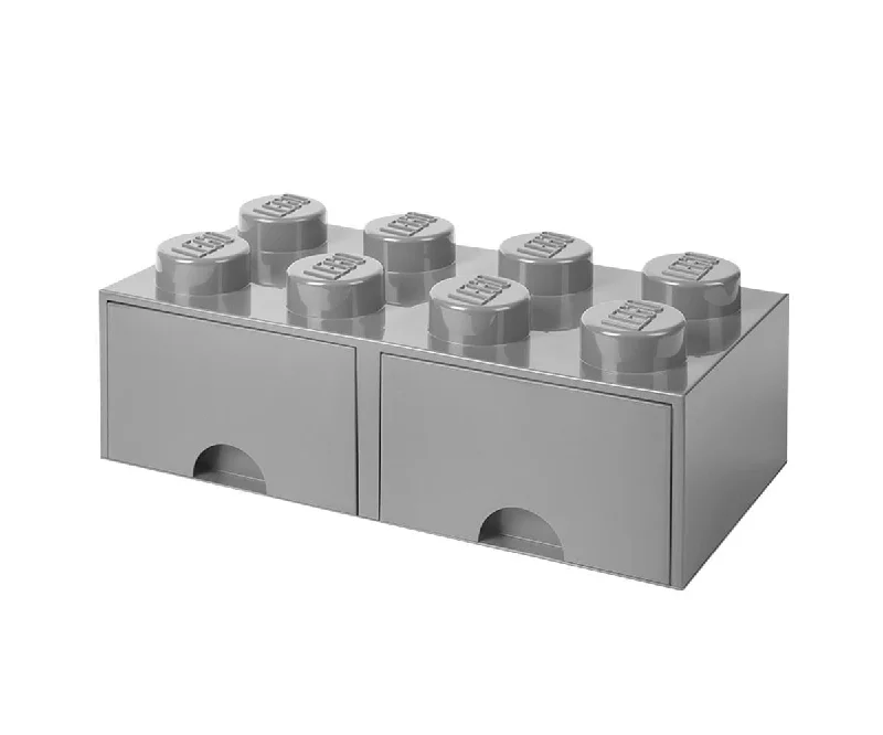 Offering endless joy LEGOLEGO Brick Drawer, 8 Knobs, 2 Drawers, Stackable Storage Box, Stone Grey Offering endless joy LEGOLEGO Brick Drawer, 8 Knobs, 2 Drawers, Stackable Storage Box, Stone Grey