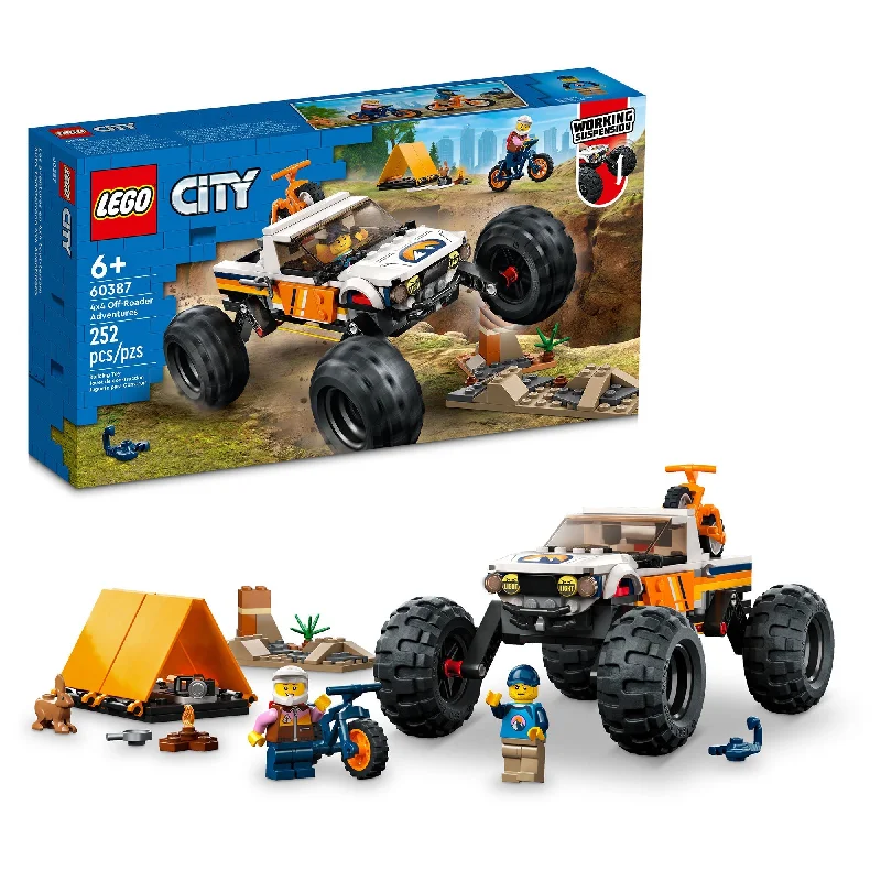 Environmentally friendly LEGO materialsLEGO City 4x4 Off-Roader Adventures, 60387, Ages 6+, 252 Pieces Environmentally friendly LEGO materialsLEGO City 4x4 Off-Roader Adventures, 60387, Ages 6+, 252 Pieces