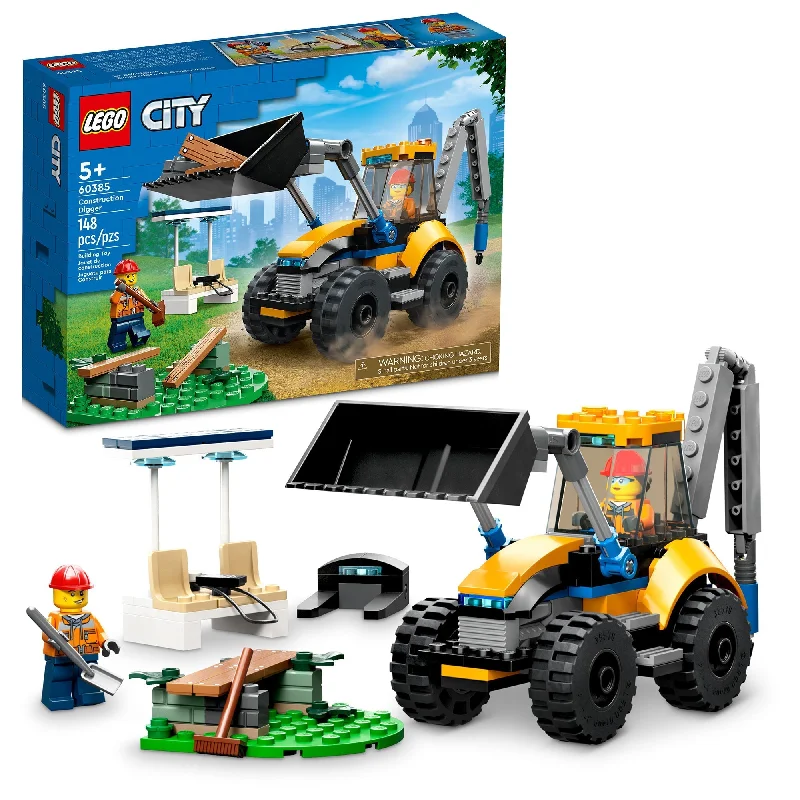 Endlessly customizable LEGO setsLEGO City Construction Digger, 60385, Ages 5+, 148 Pieces
