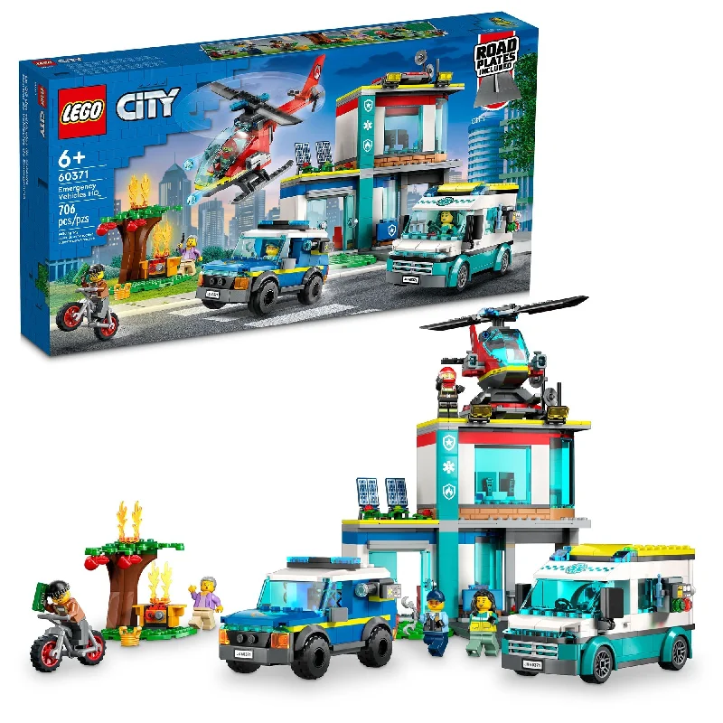 Timeless and classic LEGO toysLEGO City Emergency Vehicles HQ, 60371, Ages 6+, 706 Pieces Timeless and classic LEGO toysLEGO City Emergency Vehicles HQ, 60371, Ages 6+, 706 Pieces