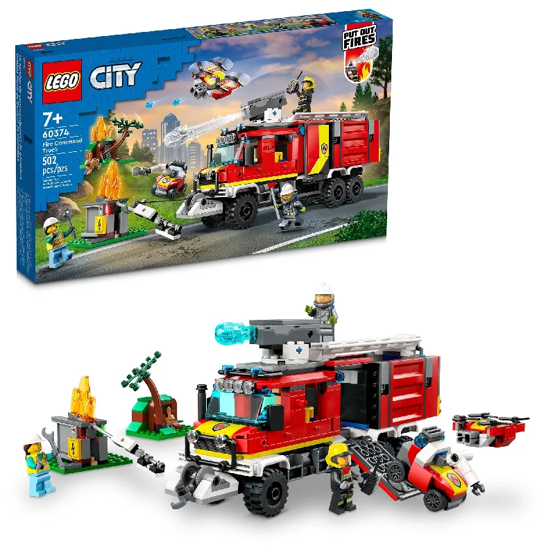 Non-toxic and safe LEGO toysLEGO City Fire Command Truck, 60374, Ages 7+, 502 Pieces Non-toxic and safe LEGO toysLEGO City Fire Command Truck, 60374, Ages 7+, 502 Pieces