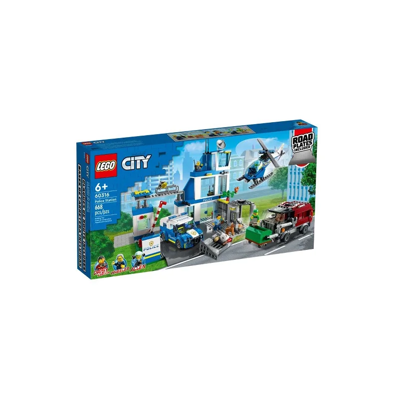 Intricately designed LEGOLEGO® City Police Station Building Set 60316