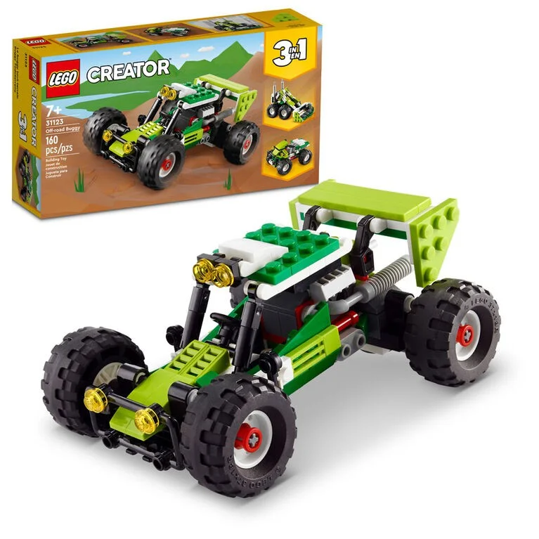 Fun-filled LEGO adventuresLEGO Creator 3-in-1 Off-Road Buggy, 31123, Ages 7+, 160 Pieces Fun-filled LEGO adventuresLEGO Creator 3-in-1 Off-Road Buggy, 31123, Ages 7+, 160 Pieces