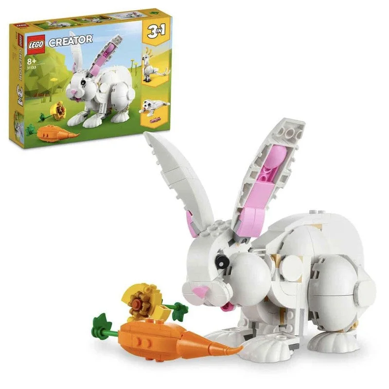 Finely detailed LEGO structuresLego Creator 3 in 1 White Rabbit Building Blocks Set (258 Pieces) Finely detailed LEGO structuresLego Creator 3 in 1 White Rabbit Building Blocks Set (258 Pieces)