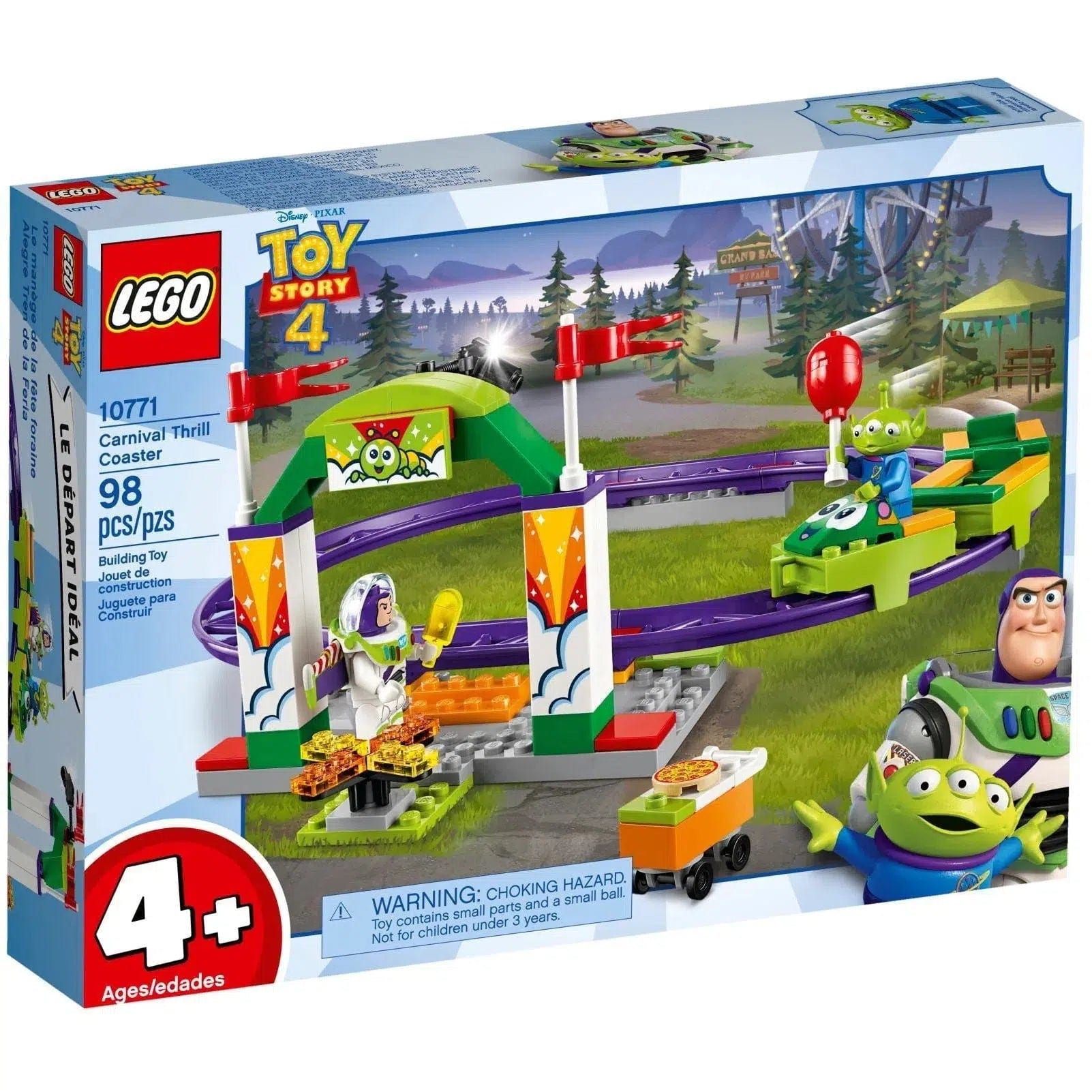 Seamlessly fitting LEGO connectionsLEGO [Disney: Toy Story 4] - Carnival Thrill Coaster (10771)