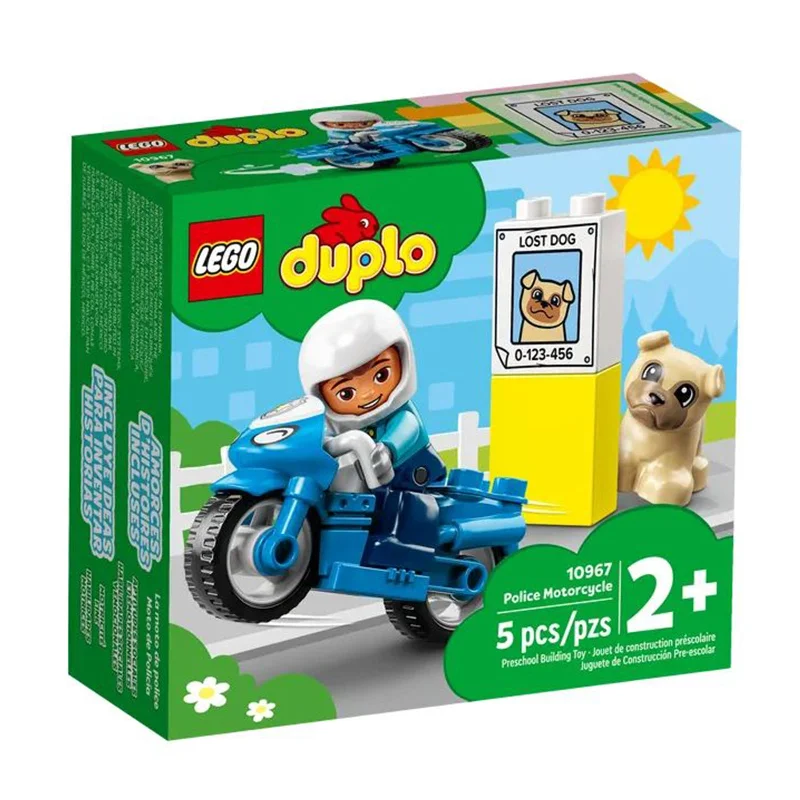 Offering interactive play LEGOLEGO® Duplo Police Motorcycle Building Set 10967