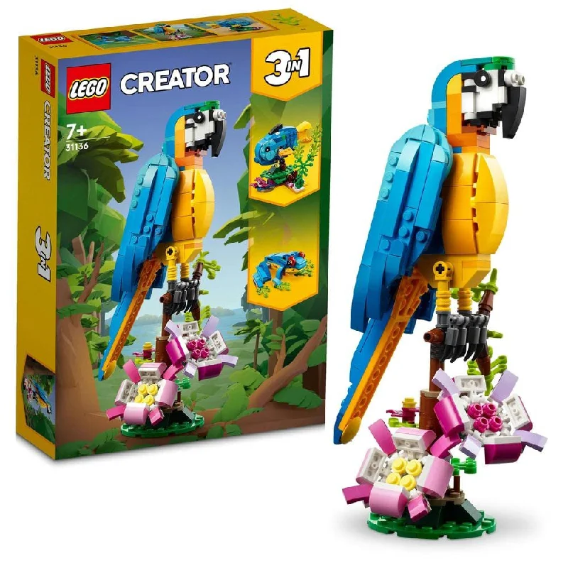 Iconic and recognizable LEGO charactersLego Exotic Parrot Building Blocks (31136) - 253 Pieces Iconic and recognizable LEGO charactersLego Exotic Parrot Building Blocks (31136) - 253 Pieces