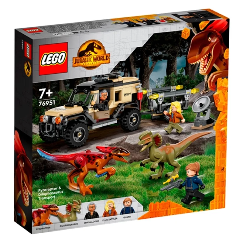 Encouraging exploration and discovery LEGOLEGO® Jurassic World™ Pyroraptor og Dilophosaurus Transport Encouraging exploration and discovery LEGOLEGO® Jurassic World™ Pyroraptor og Dilophosaurus Transport