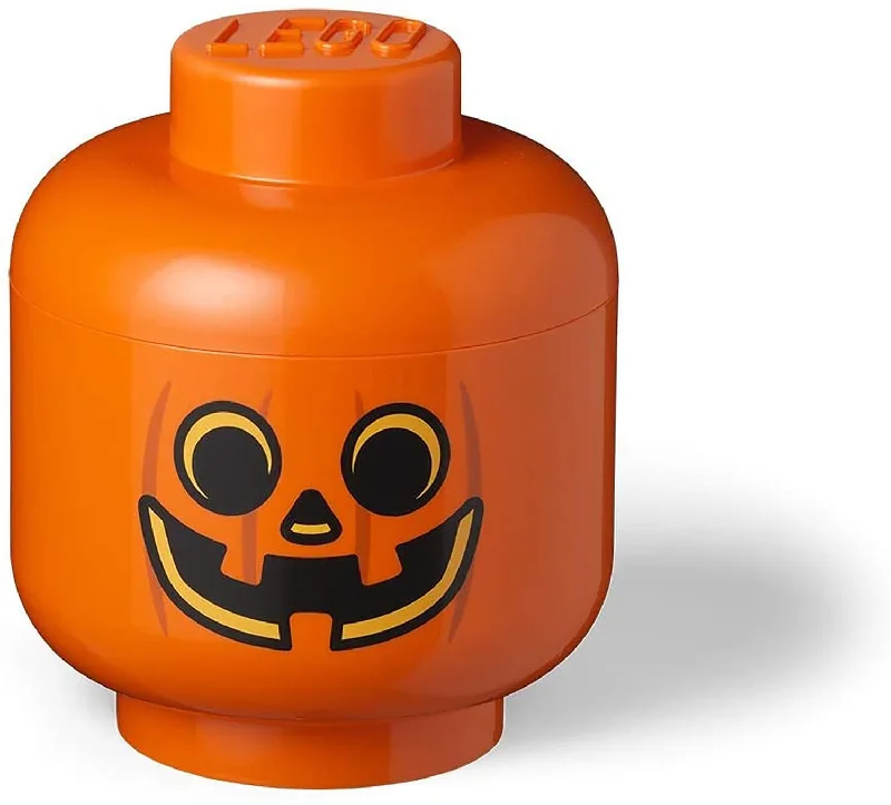 Intricately designed LEGOLEGO Large 9 x 10 Inch Plastic Storage Head | Pumpkin