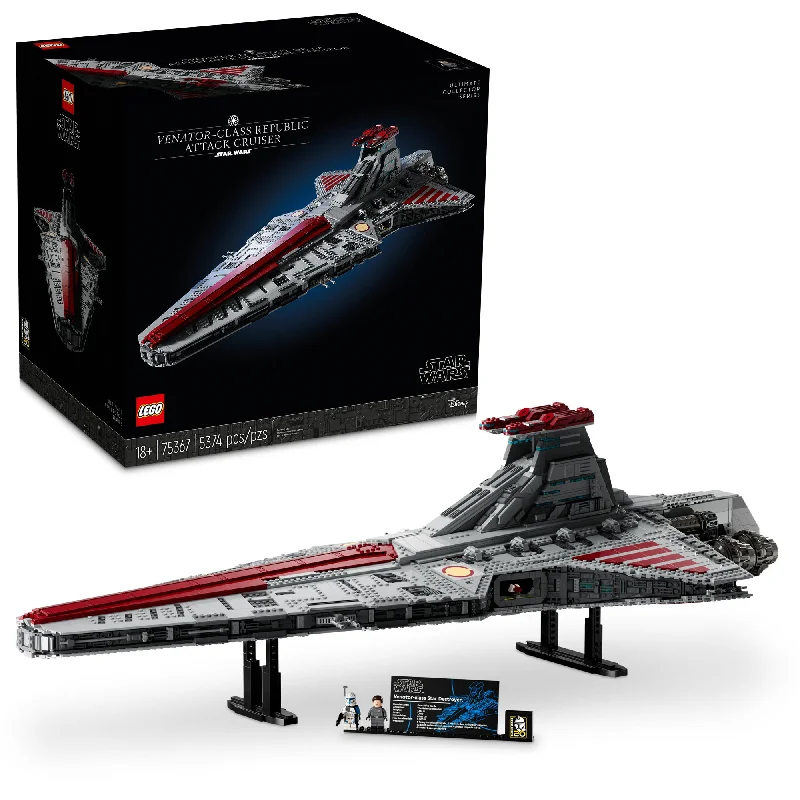 Promoting fine motor skills LEGO setsLEGO Star Wars Venator-Class Republic Attack Cruiser, 75367, Ages 18+, 5374 Pieces