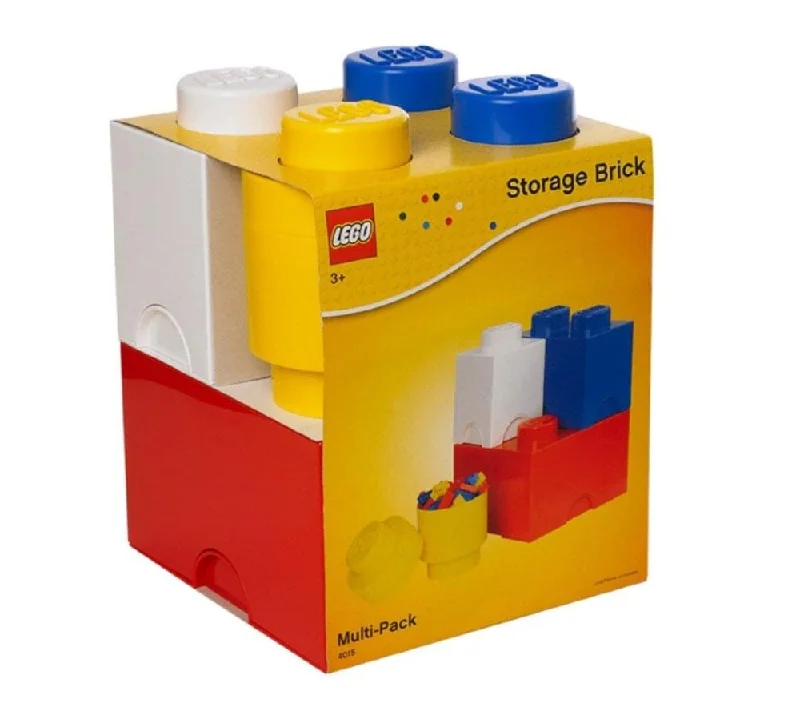 Precisely scaled LEGO miniaturesLEGO Storage Brick 4-Piece Set, Bright Red, Blue, Yellow and White Precisely scaled LEGO miniaturesLEGO Storage Brick 4-Piece Set, Bright Red, Blue, Yellow and White