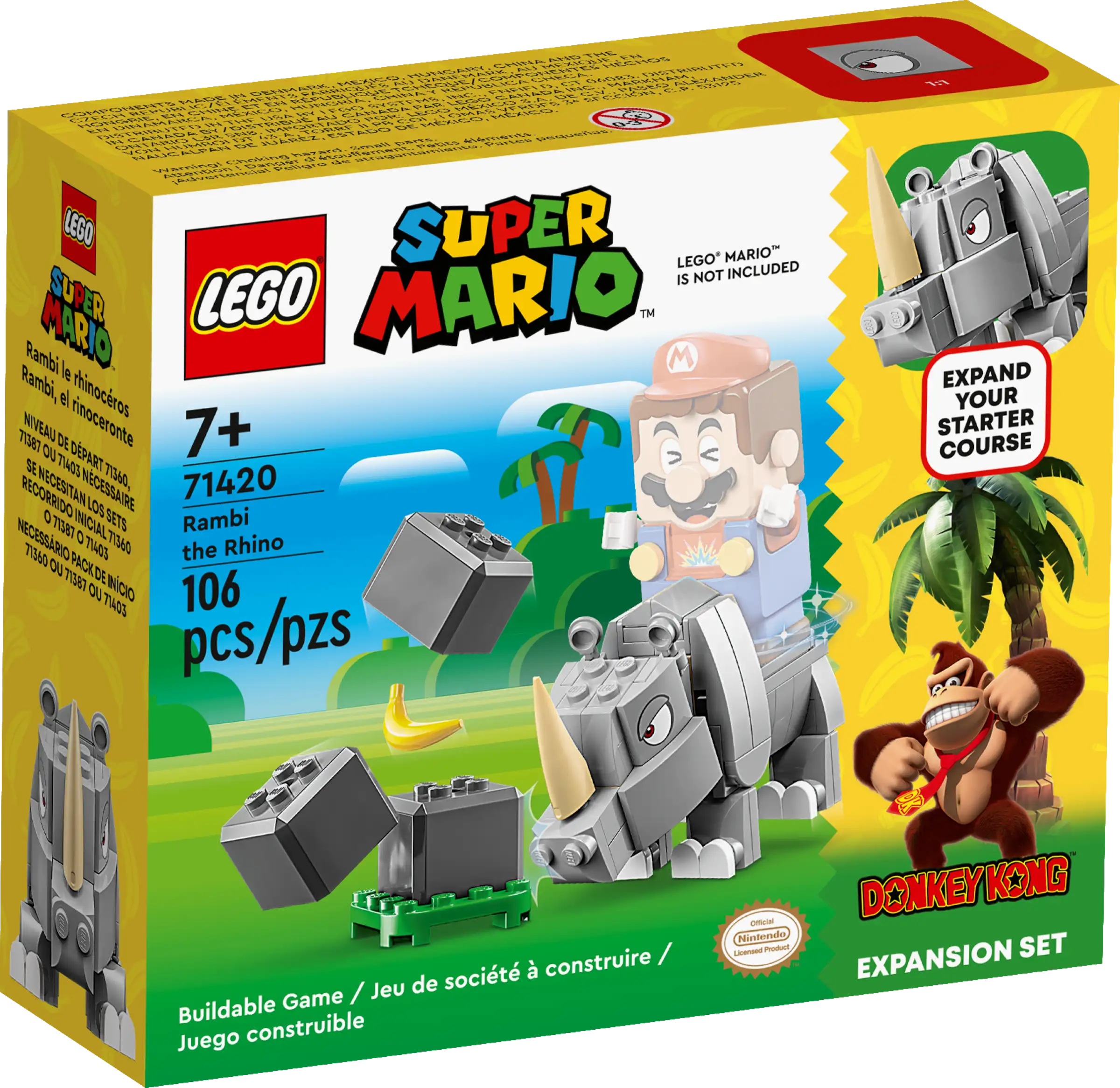 Universally loved LEGO toysLEGO SUPER MARIO 71420 Rambi the Rhino Expansion Set