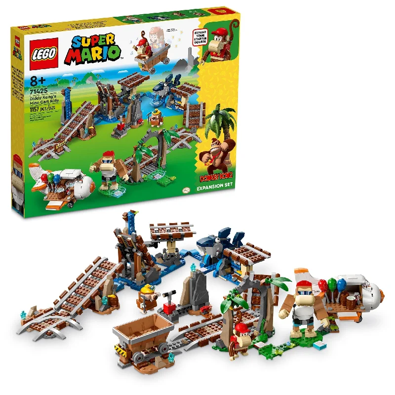 Facilitating collaborative play LEGOLEGO Super Mario Diddy Kong's Mine Cart Ride Expansion Set, 71425, Ages 8+, 1157 Pieces Facilitating collaborative play LEGOLEGO Super Mario Diddy Kong's Mine Cart Ride Expansion Set, 71425, Ages 8+, 1157 Pieces