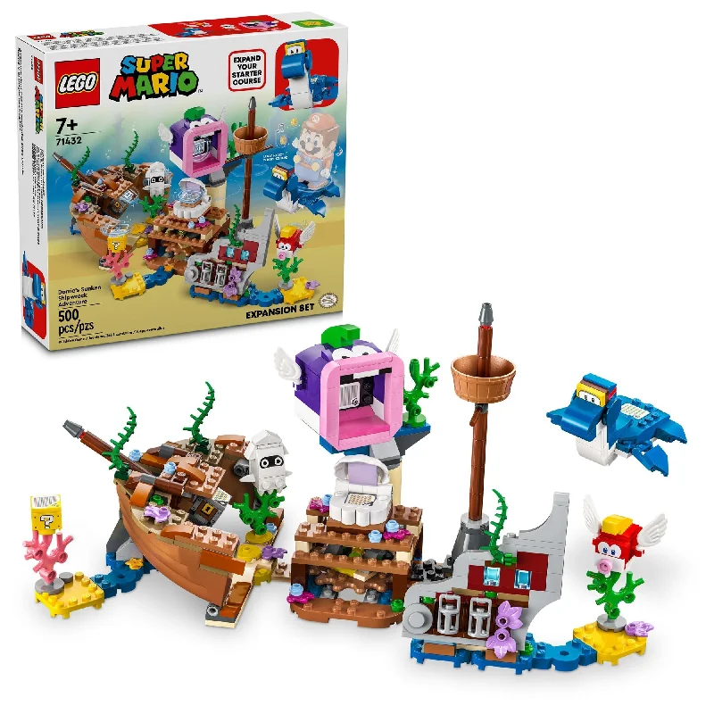 Fun-filled LEGO adventuresLEGO Super Mario Dorrie's Sunken Shipwreck Adventure Expansion Set, 71432, Ages 7+, 500 Pieces Fun-filled LEGO adventuresLEGO Super Mario Dorrie's Sunken Shipwreck Adventure Expansion Set, 71432, Ages 7+, 500 Pieces