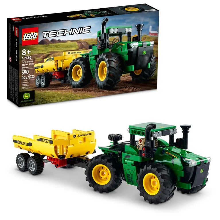 Offering a sense of accomplishment LEGOLEGO Technic John Deere 9620R 4WD Tractor, 42136, Ages 8+, 390 Pieces Offering a sense of accomplishment LEGOLEGO Technic John Deere 9620R 4WD Tractor, 42136, Ages 8+, 390 Pieces
